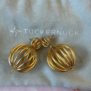 Tuckernuck Gold Hanging Ball Earrings